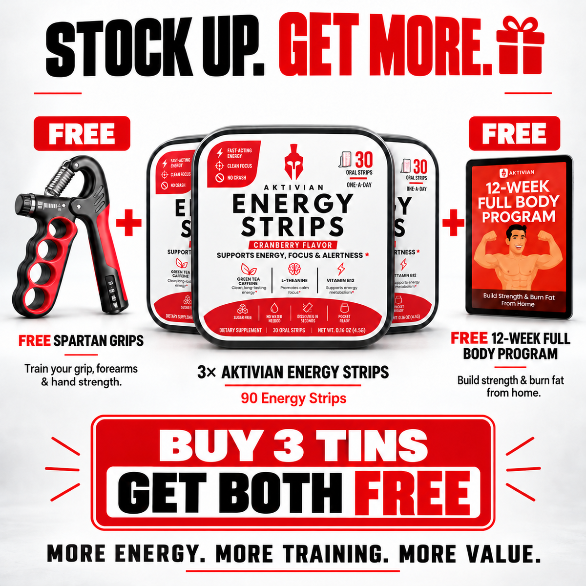 AKTIVIAN Energy Strips - Cranberry